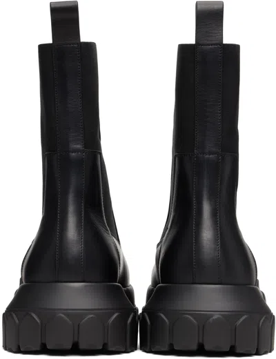 Rick Owens Black Concordians Beatle Bozo Tractor Chelsea Boots