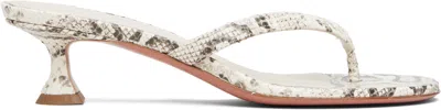 Amina Muaddi Snakeprint-leather Juliette Heeled Sandals 45