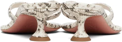 Amina Muaddi Snakeprint-leather Juliette Heeled Sandals 45