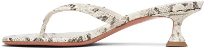 Amina Muaddi Snakeprint-leather Juliette Heeled Sandals 45