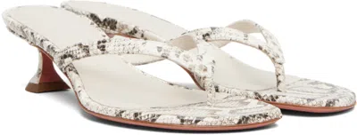 Amina Muaddi Snakeprint-leather Juliette Heeled Sandals 45