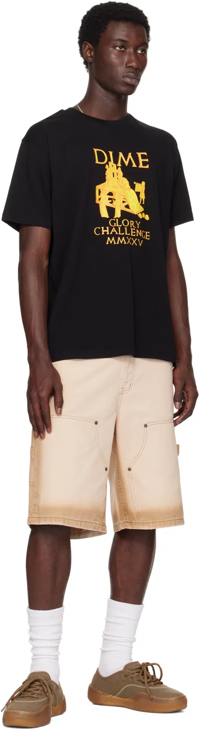 Dime Beige Carpenter Denim Shorts In Brown