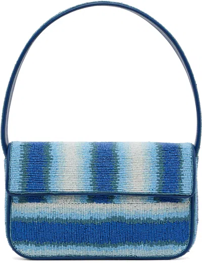 Staud Blue Tommy Beaded Bag