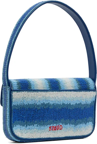 Staud Blue Tommy Beaded Bag