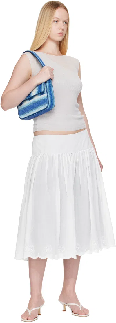 Staud Blue Tommy Beaded Bag