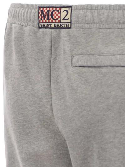 Mc2 Saint Barth Randle - Cotton Fleece Bermuda Shorts In Gray
