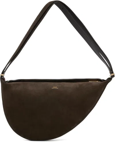 Totême Brown Suede Scooped Sling Bag