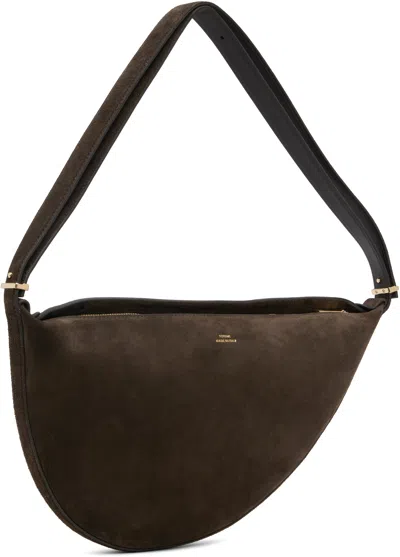 Totême Brown Suede Scooped Sling Bag