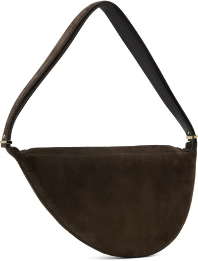 Totême Brown Suede Scooped Sling Bag