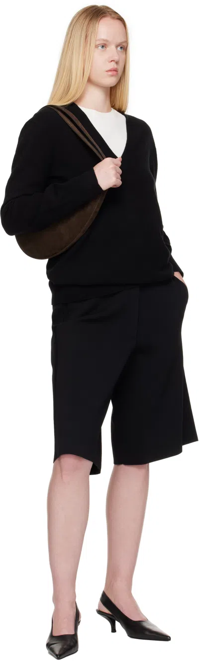 Totême Brown Suede Scooped Sling Bag