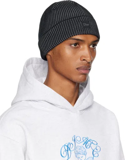 Dime Black & Gray Classic Rib Beanie