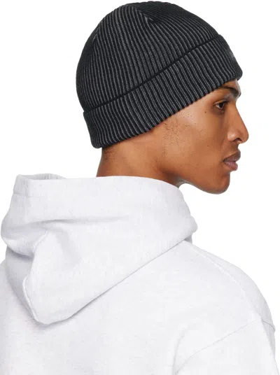 Dime Black & Gray Classic Rib Beanie
