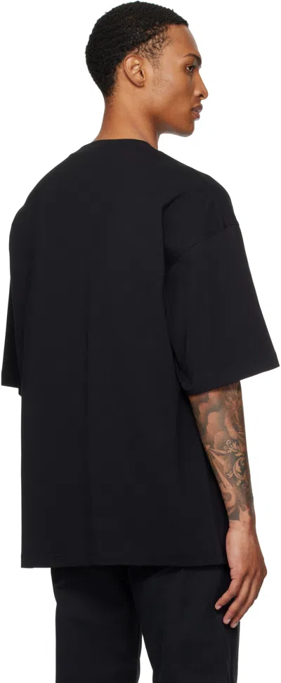 Moschino Crystal Logo Crew Neck T-shirt With Short Sleeves In Black