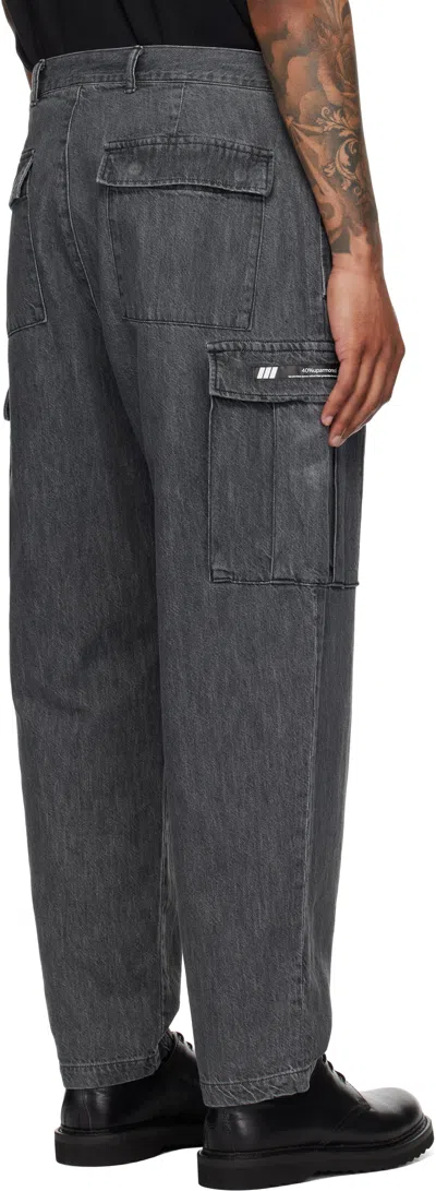 Wtaps Black Milt2301 Denim Cargo Pants In Gray