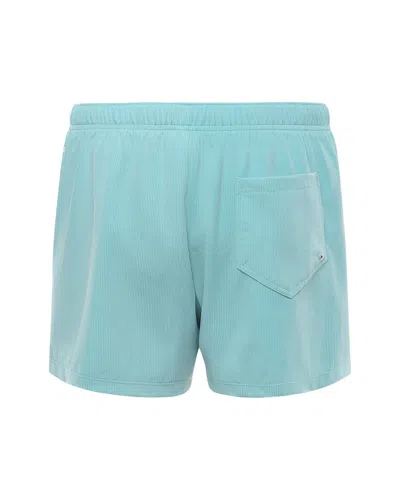 Moschino Double Question Swim Boxer In Blue