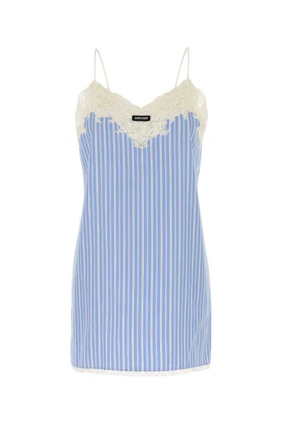 Miu Miu Embroidered Poplin Mini Dress