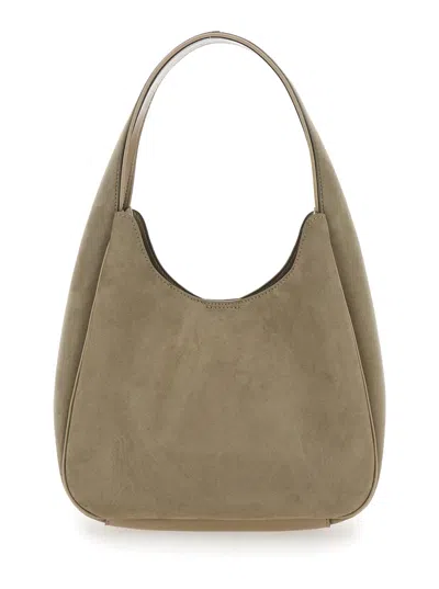 Stella Mccartney Logo Small Hobo Bag Alter Suede W/piping Details