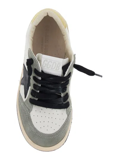 Golden Goose Ball Star Suede-trimmed Leather Sneakers In White