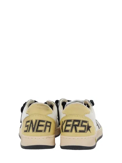 Golden Goose Ball Star Suede-trimmed Leather Sneakers In White