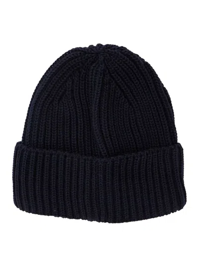 C.p. Company Accessories Knit Cap In Extrafine Merino Wool In Black