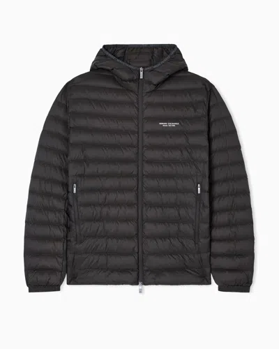 Armani Exchange Full Zip Down Jacket With Hood