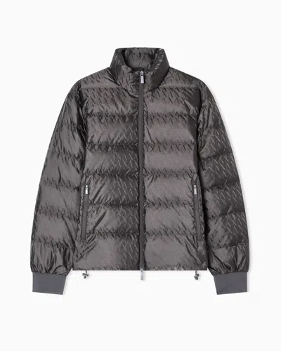 Armani Exchange Fabric Jacket With Allover Logo