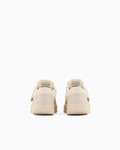Emporio Armani Lace Up Sneakers In Brown