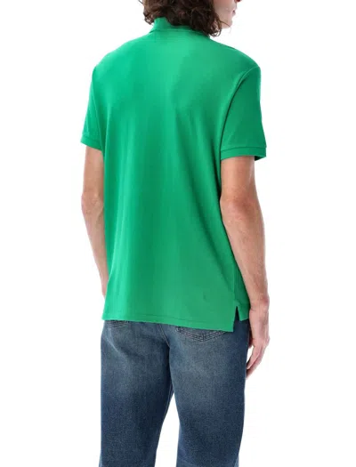 Polo Ralph Lauren Two-button Cotton Polo Shirt With Logo In Green