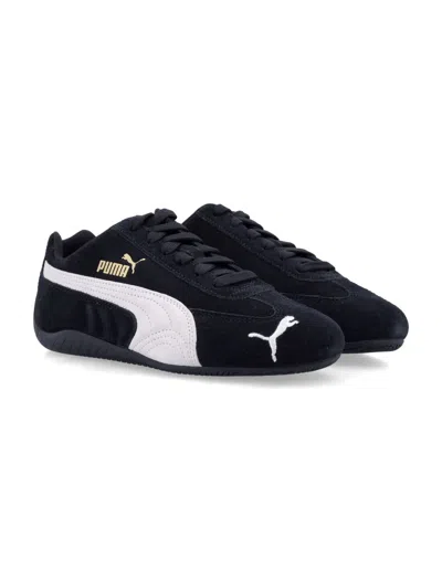 Puma 'speedcat' Black Sneakers With Logo Print On The Side And Logo Lettering On The Side In Black