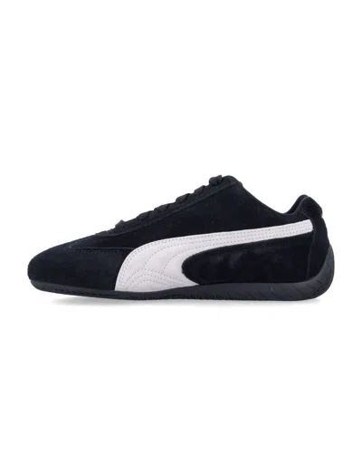 Puma 'speedcat' Black Sneakers With Logo Print On The Side And Logo Lettering On The Side In Black