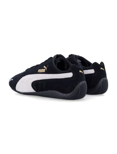 Puma 'speedcat' Black Sneakers With Logo Print On The Side And Logo Lettering On The Side In Black
