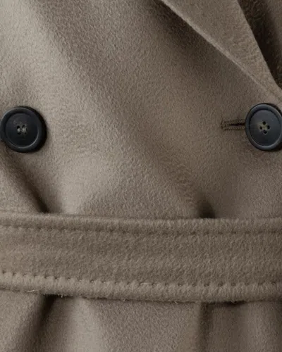 Weekend Max Mara Cappotto Resina Marrone In Gray