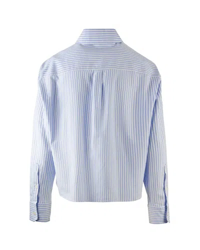 Weekend Max Mara Nuoro Blue Striped Shirt In Blue