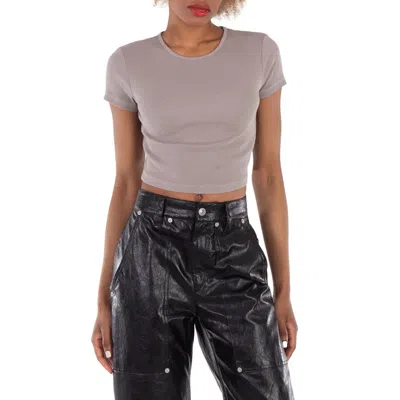 Agolde Savannah Cropped T-shirt In Gray