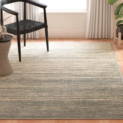 Safavieh Adirondack Machine Made Area Rug, Slate / Cream Contemporary Style Easy Care In Neutral