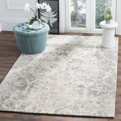 Safavieh Bella Hand Made Area Rug, Ivory / Silver Traditional Style Non-shedding In Neutral
