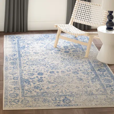 Safavieh Adirondack Machine Made Area Rug, Ivory / Light Blue Traditional Style Easy Care In Blue