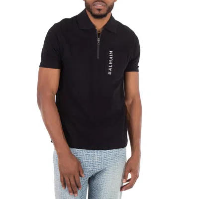 Balmain Laminato Logo-lettering Polo Shirt