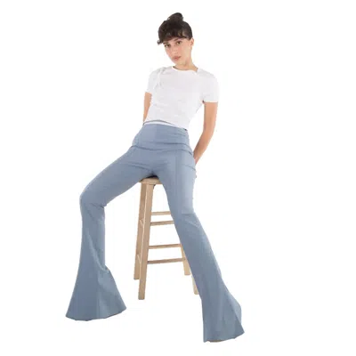 Jacquemus Ladies Light Blue Tangelo Flared Trousers In Blue