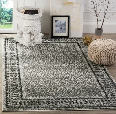 Safavieh Adirondack Machine Made Area Rug, Ivory / Silver Traditional Style Easy Care In Neutral
