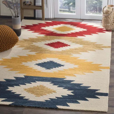 Safavieh Aspen Hand Made Area Rug, Ivory / Multi Bohemian Style Non-shedding In Multi