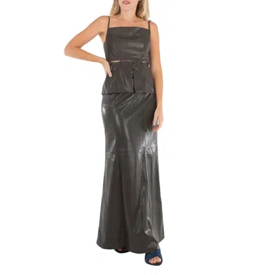 Nanushka Gydia Alt Sleeveless Leather Top In Black