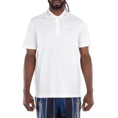 Versace White Barocco Sea Polo Shirt In White