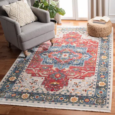 Safavieh Vintage Persian Machine Made Area Rug, Red / Blue Traditional Style In Multi