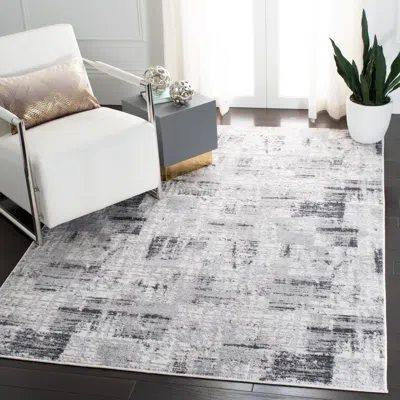 Safavieh Amelia Machine Made Area Rug, Grey / Charcoal Contemporary Style Easy Care In Gray