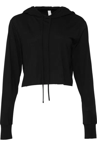 Bella+canvas Womens Triblend Crop Long Sleeve Hoodie