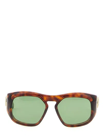 Valentino Sunglasses With Tortoiseshell Frame And Green Lenses