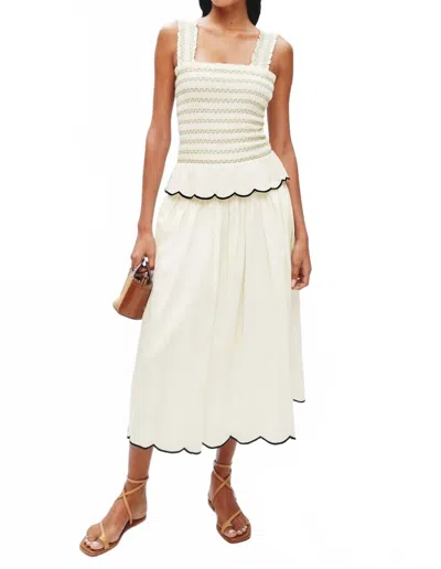Fifteen Twenty Elliot Smocked Tank Top In Cream In White