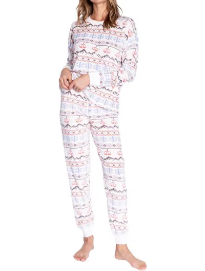 Pj Salvage Fair Isle Pajama Set In Ivory