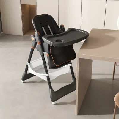 Streamdale Furniture Streamdale Adjustable Baby High Chair - Portable Feeding Seat (black)